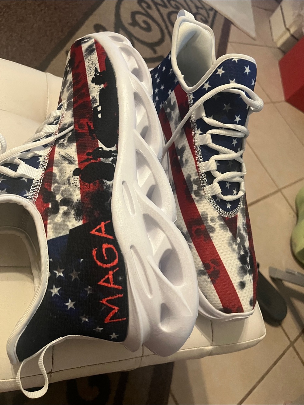 Men Sneakers - White/Red/Blue